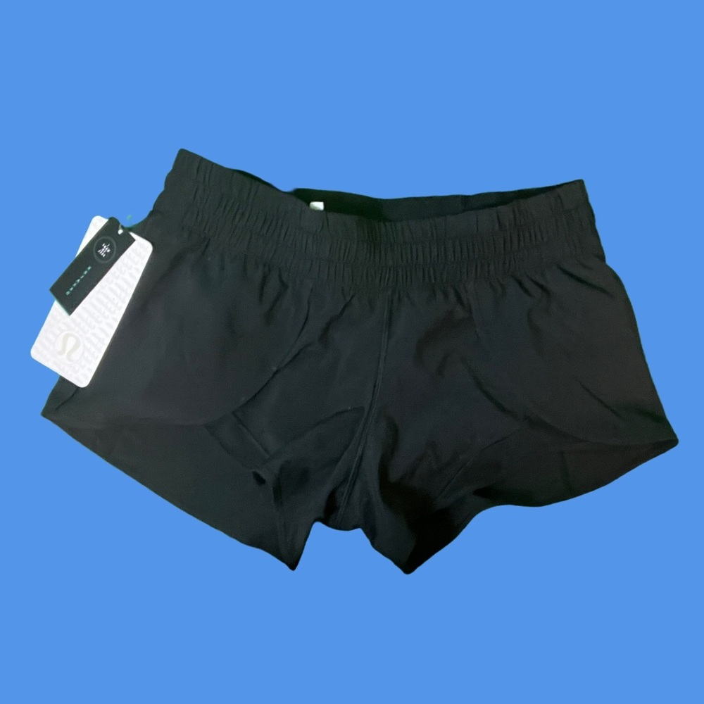 Lulu Lemon Black Goal Crusher Shorts NEW